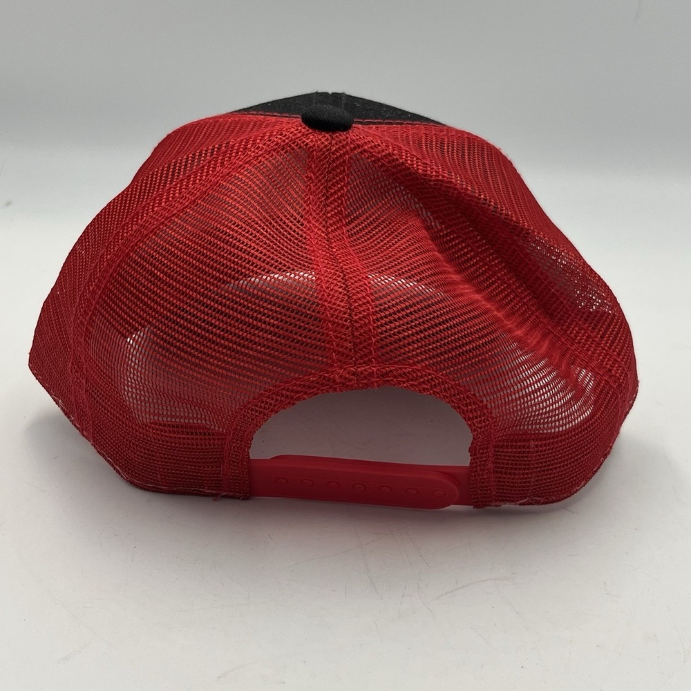 NEW Weather Guard Work Crew Trucker Hat Black/Red Cap Snapback - Picture 3 of 6